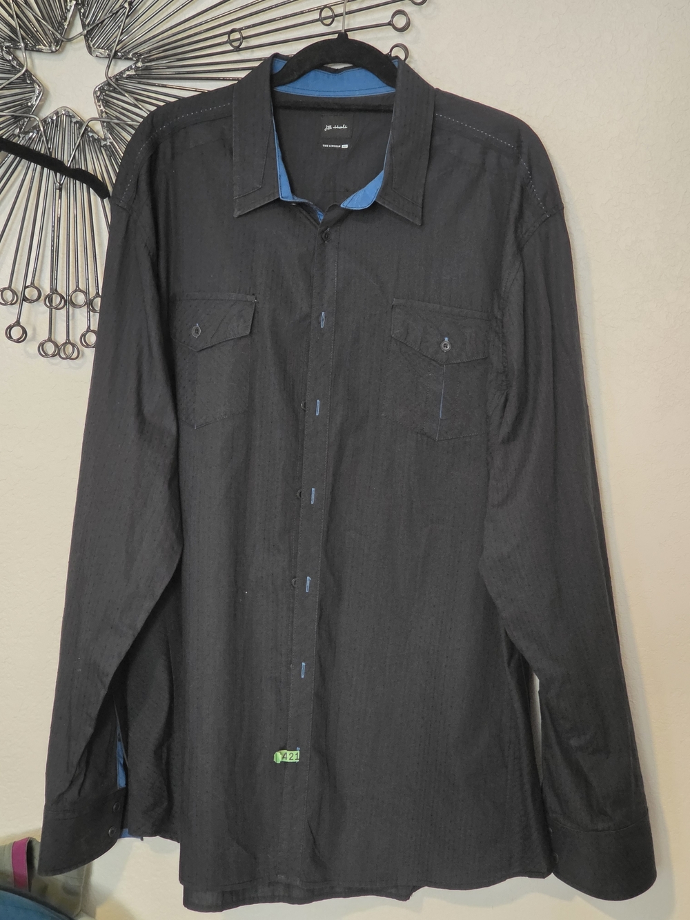"The Lincoln" Black Long-sleeve button-up shirt With Blue by Buckle J.B. Holt